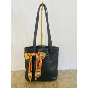 Vintage COACH Leather Bag Black Pebble Shoulder Purse G9P-6810 Pocket